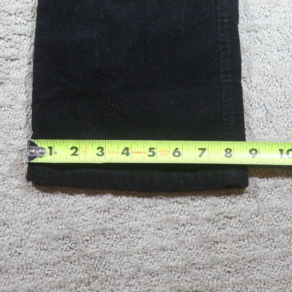 Jones New York Signature Size 4P Mid Rise Black Slightly Flared Corduroy Pants - Picture 6 of 6